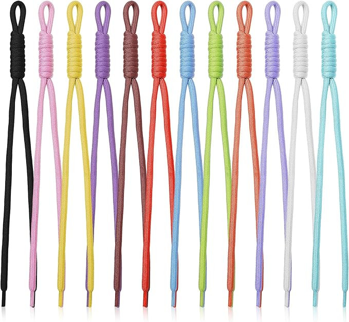 12 Pcs Paracord Keychain, Colorful Paracord Rope Keychain Bag Braided Cord Rope Bag Charms for Pu... | Amazon (US)