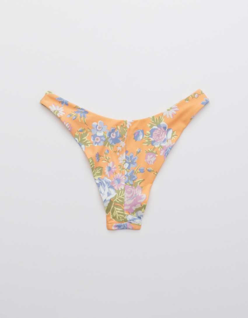 Aerie Printed Super High Cut Cheekiest Bikini Bottom | American Eagle Outfitters (US & CA)