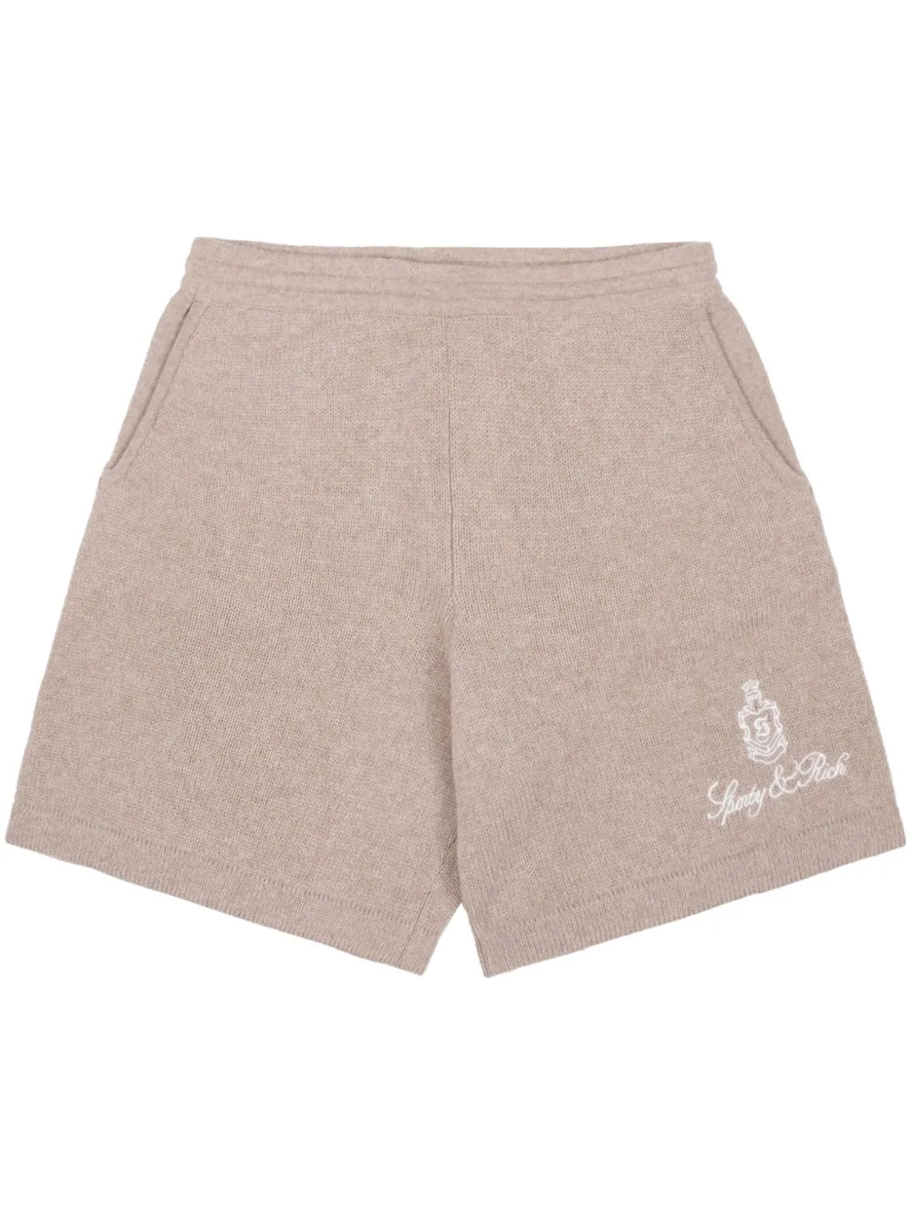 Vendome logo-embroidered cashmere shorts | Farfetch Global