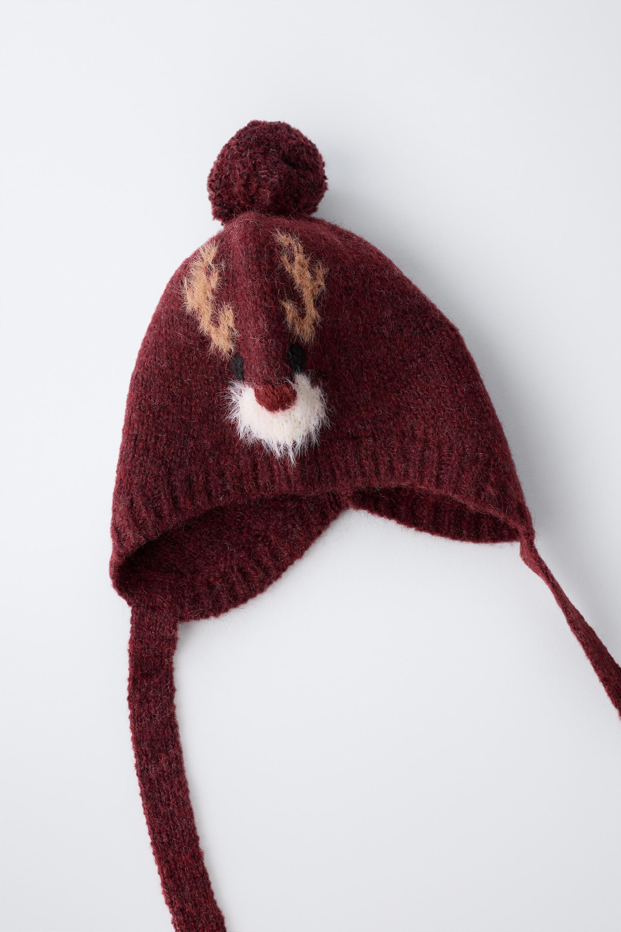 KNITTED REINDEER BONNET | Zara UK