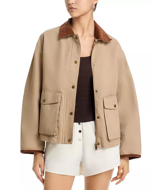 AQUA Cropped Barn Jacket - Exclusive | Bloomingdale's Women | Bloomingdale's (AU)