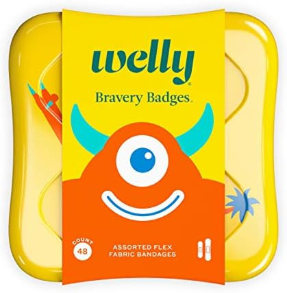 Welly Bandages - Bravery Badges, Flexible Fabric, Adhesive, Standard Shapes, Monster Patterns - 4... | Amazon (US)