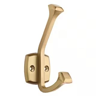4-3/8 in. Champagne Bronze Beveled Square Wall Hook | The Home Depot
