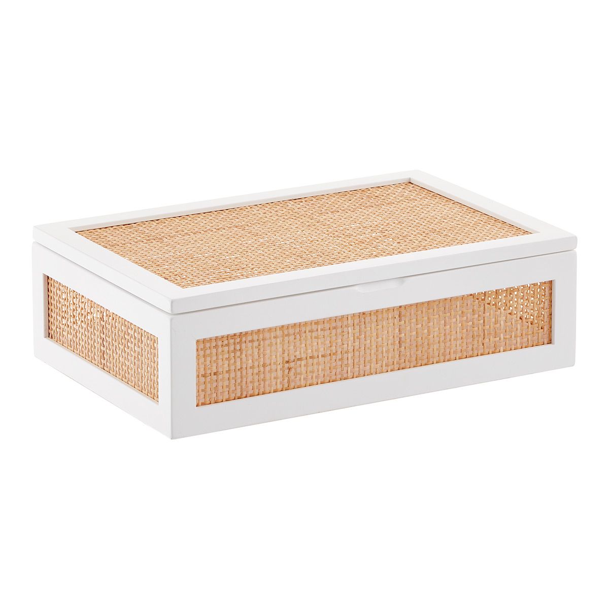 The Container Store Artisan Rattan Cane Hinged Lid Box | The Container Store