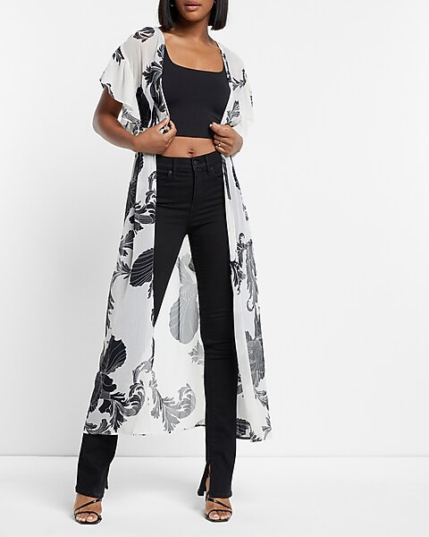 Short Sleeve Maxi Cover-Up | Express