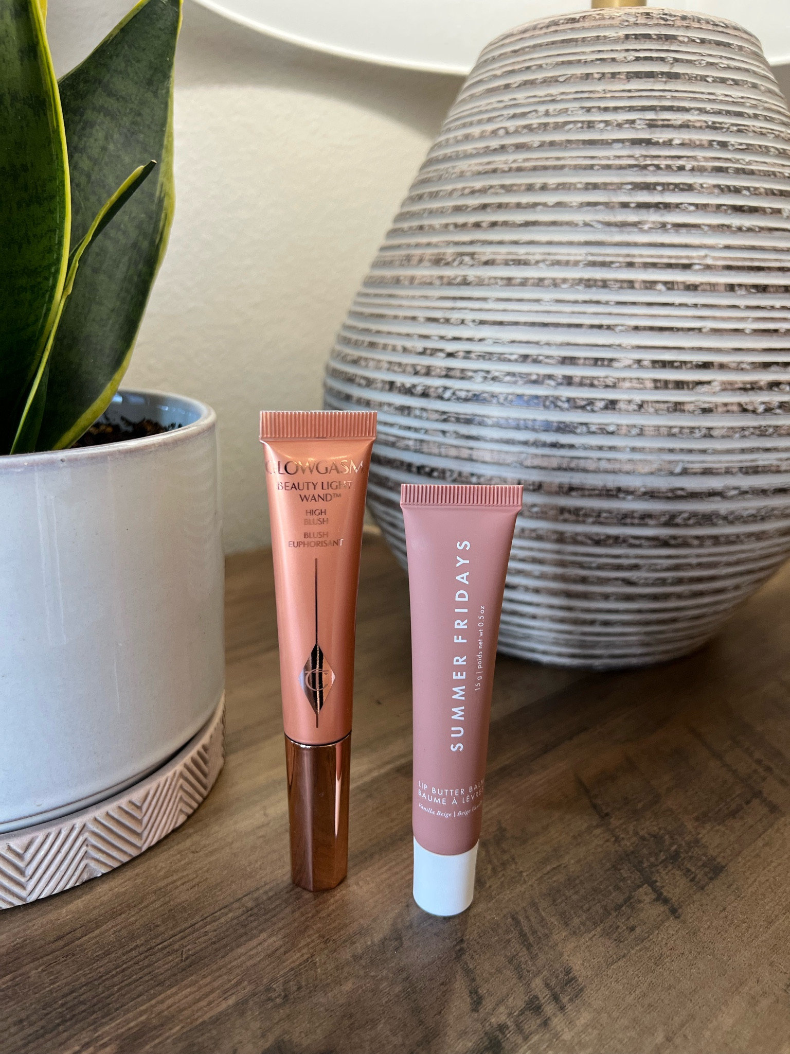 Highlighter / wand / liquid highlight / liquid blush / Charlotte tilbury / lip balm / neutral lip color 

#LTKunder50 #LTKbeauty