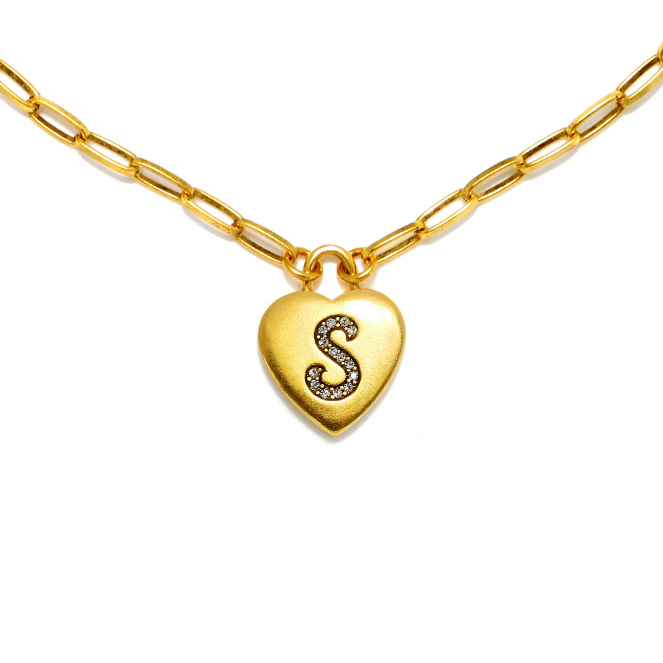 Heart Initial Necklace | Sequin