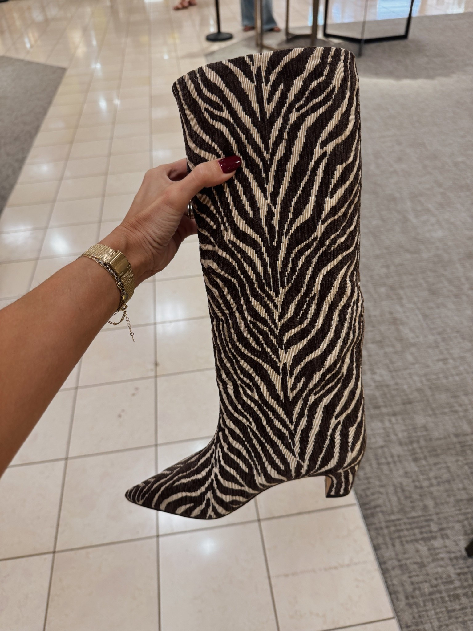 Don’t sleep on these- the perfect color and print. Fit is tts