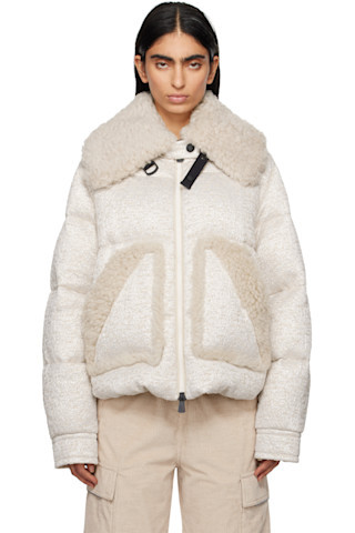 Beige Stowe Down Jacket | SSENSE