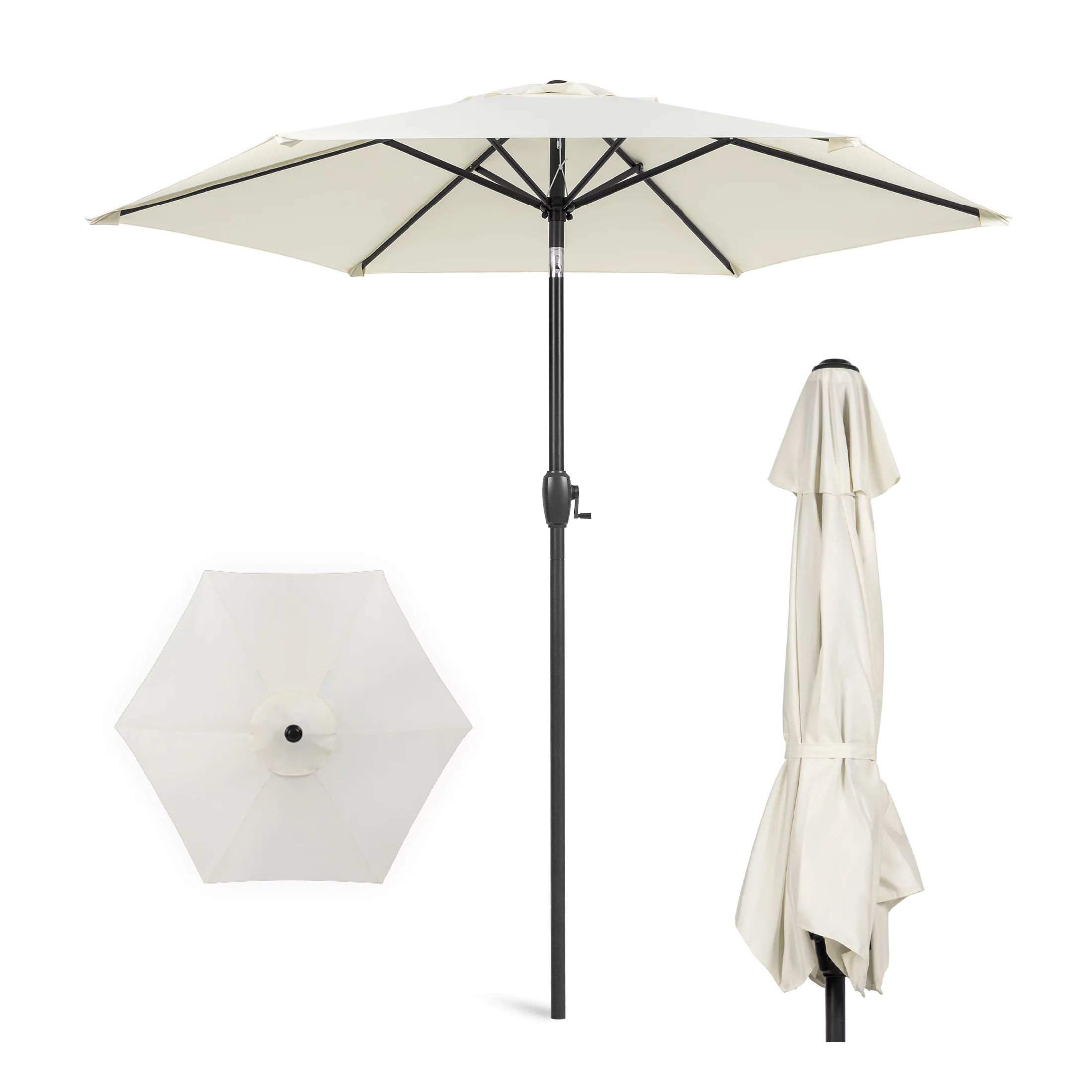 Best Choice Products 7.5ft Heavy-Duty Outdoor Market Patio Umbrella w/ Push Button Tilt, Easy Cra... | Walmart (US)