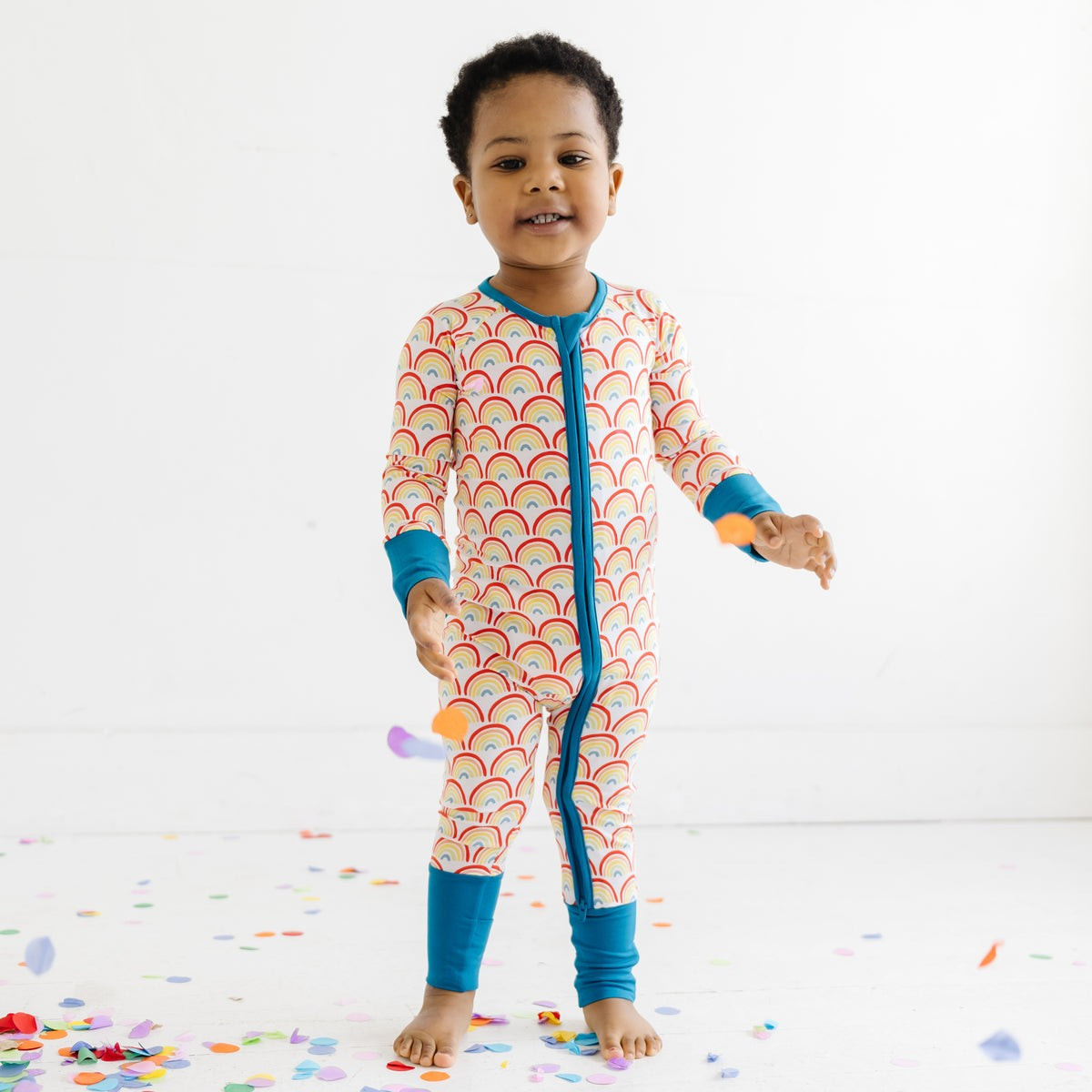 Primary Rainbows Bamboo Viscose Zippy | Little Sleepies