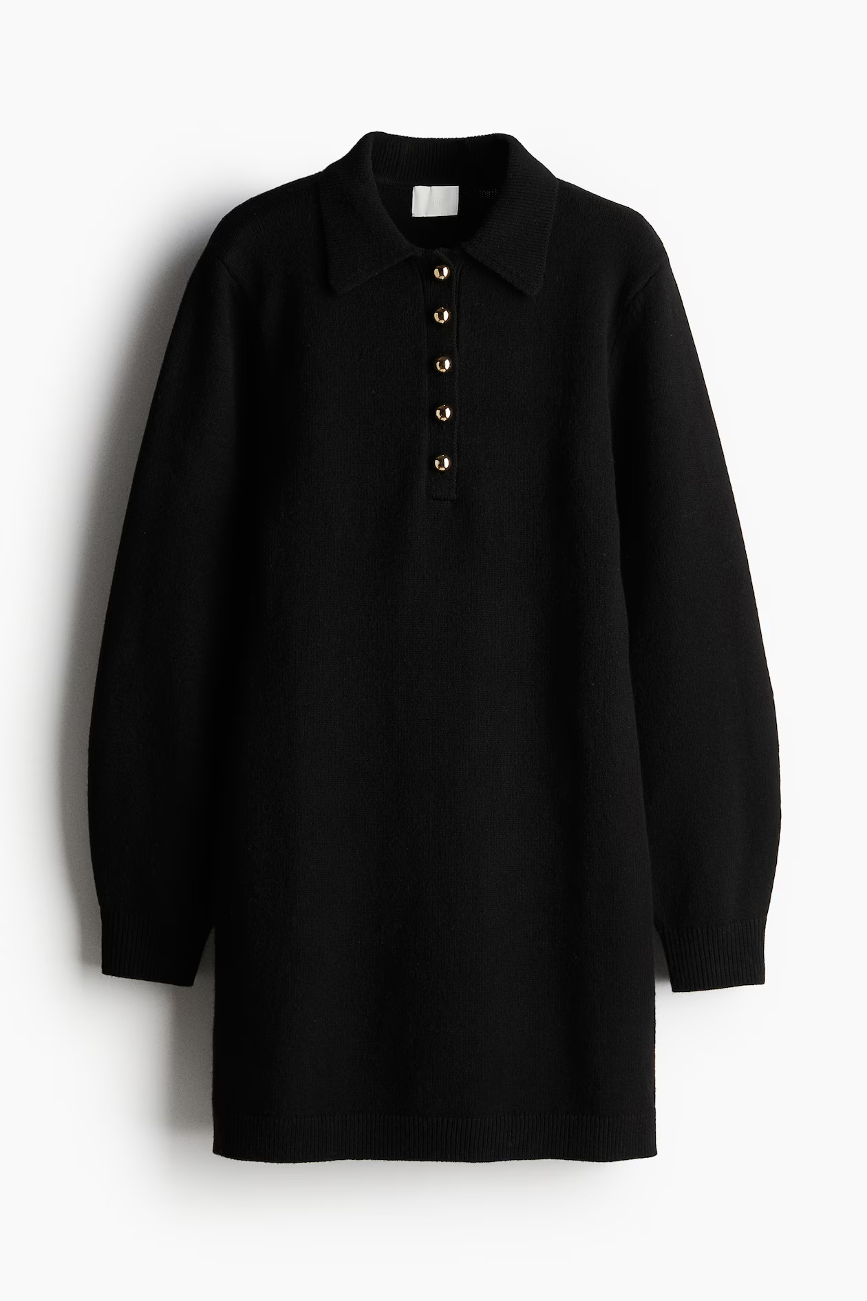 Fine-Knit Dress with Collar | H&M (US + CA)