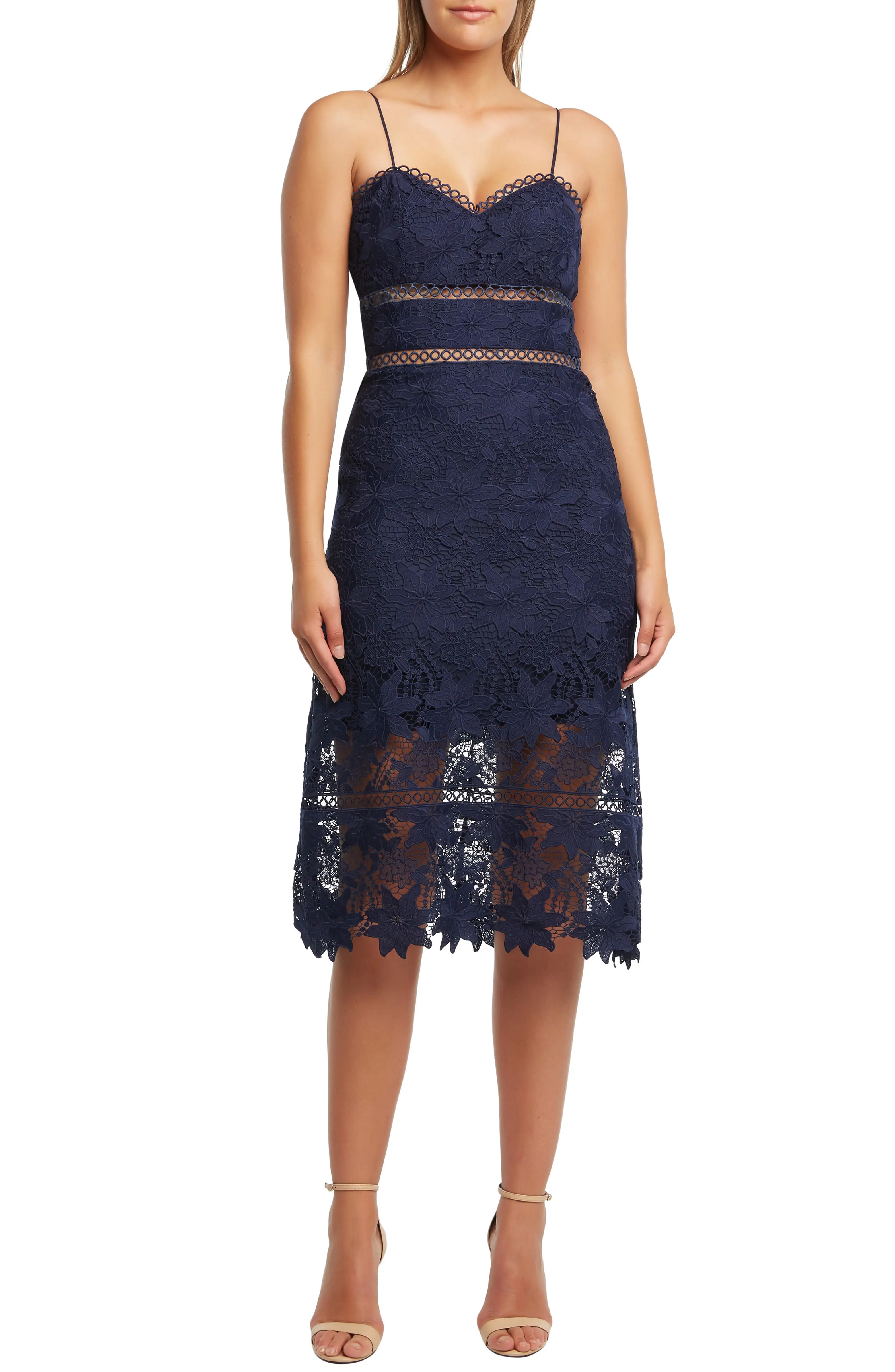 Koko Lace Tea Length Dress | Nordstrom