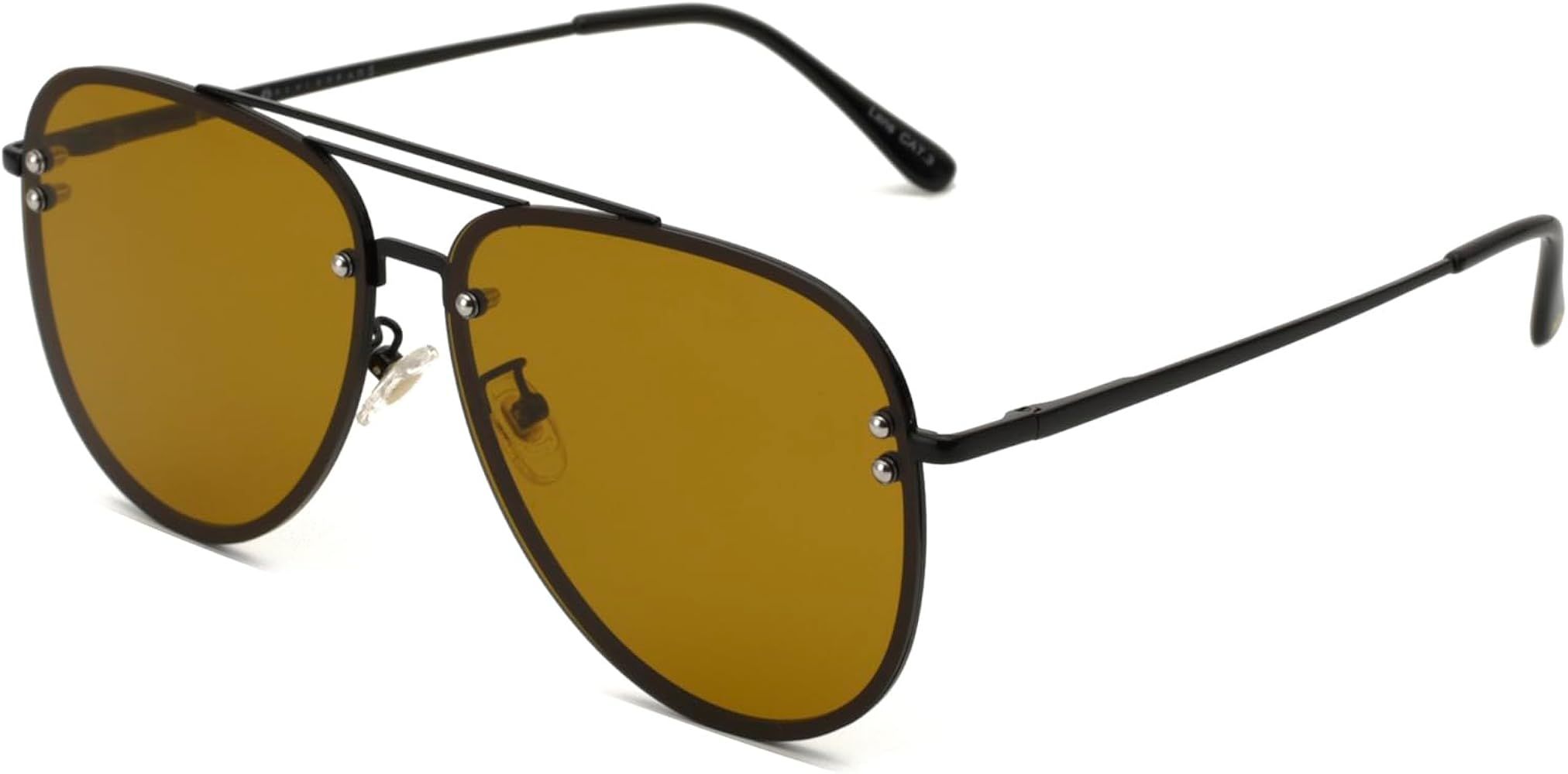 Premium Rimless Oversized Aviator Sunglasses for Women, Polarized PC Lens UV Protection Women’s... | Amazon (US)