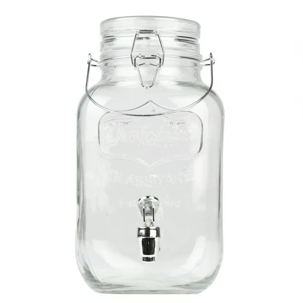 Mainstays Yorkshire Clear Glass 1 Gallon Sun Tea Jar with Hermetic Sealed Lid - Walmart.com | Walmart (US)