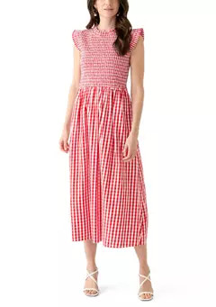 Crown & Ivy™ Women's Sleeveless Smocked Midi Dress | Belk