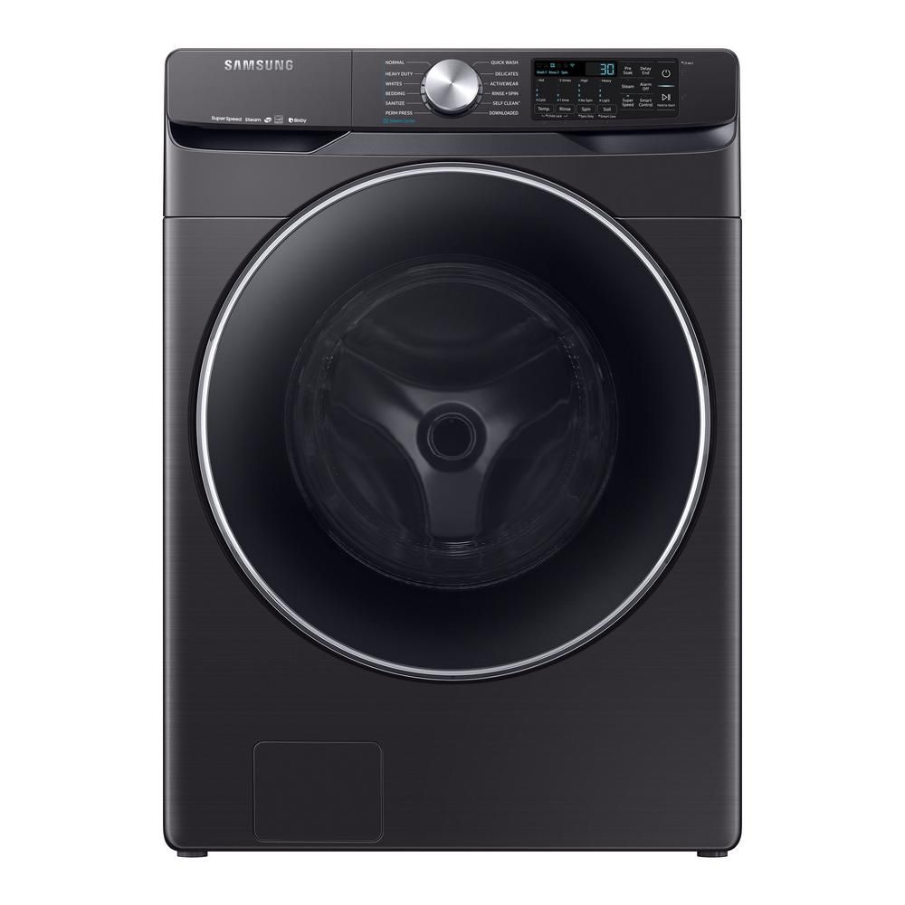 4.5 cu. ft. High-Efficiency Fingerprint Resistant Black Stainless Front Load Washing Machine with... | The Home Depot