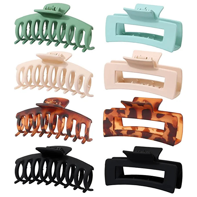 Kytvl Large Hair Clips for Thick Hair – 8-Pcs Large Claw Clips for Women and Girls – 4.3-inch... | Amazon (US)