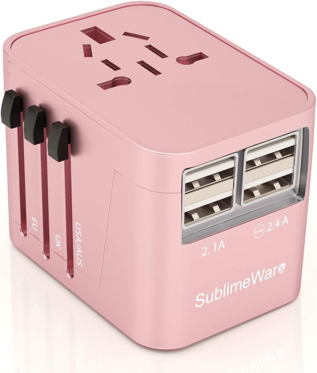 Universal Travel Adapter International All in One Plug (Rose Gold)- w/4 USB Ports Work - 150+ Cou... | Amazon (US)