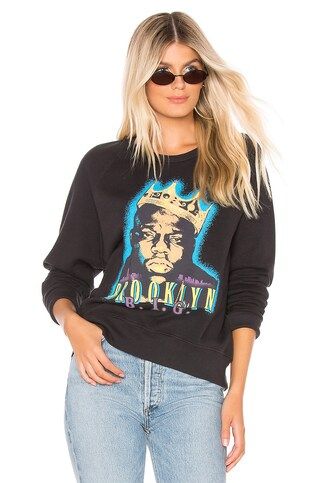 Biggie King of Brooklyn Pullover in Washed Black | Revolve Clothing (Global)