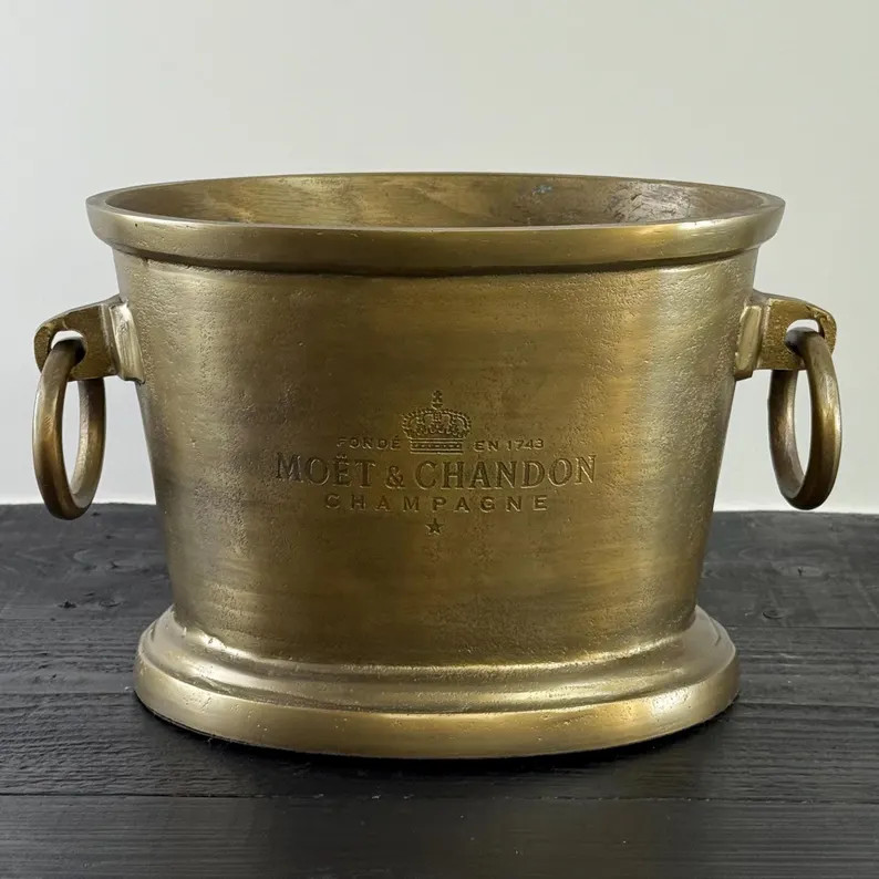 Moët & Chandon Antique Brass Great Gatsby ~ Solid Cast Engraved Champagne Ice Bucket | Wine Cool... | Etsy (Global)