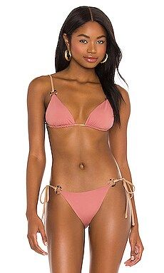 KYA Summer Reversible Bikini Top in Rose Gold & Latte from Revolve.com | Revolve Clothing (Global)