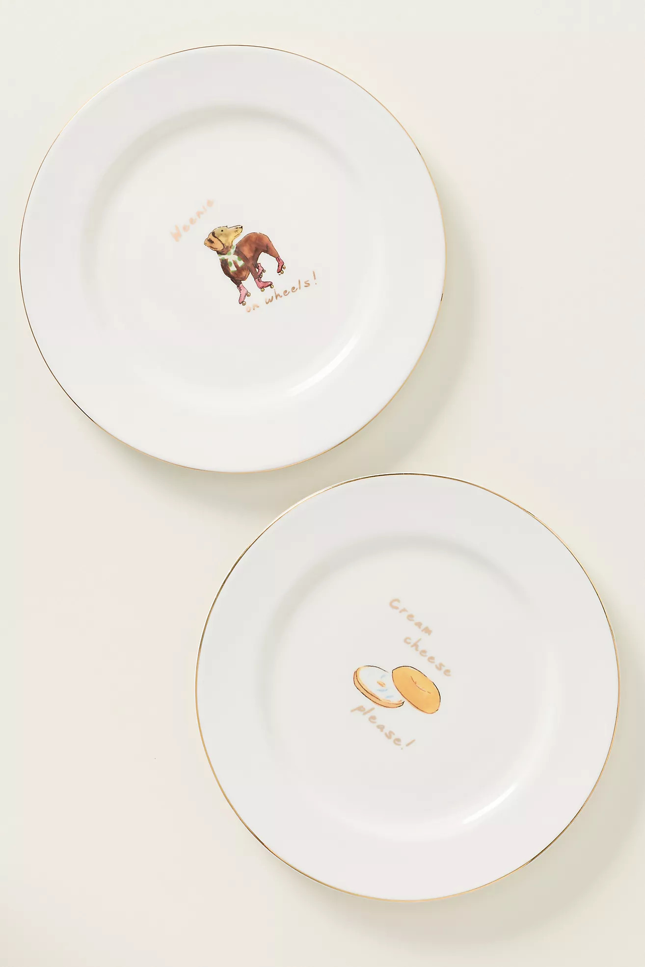Ashe 24k Gold Accent Stoneware Dessert Plate | Anthropologie (US)