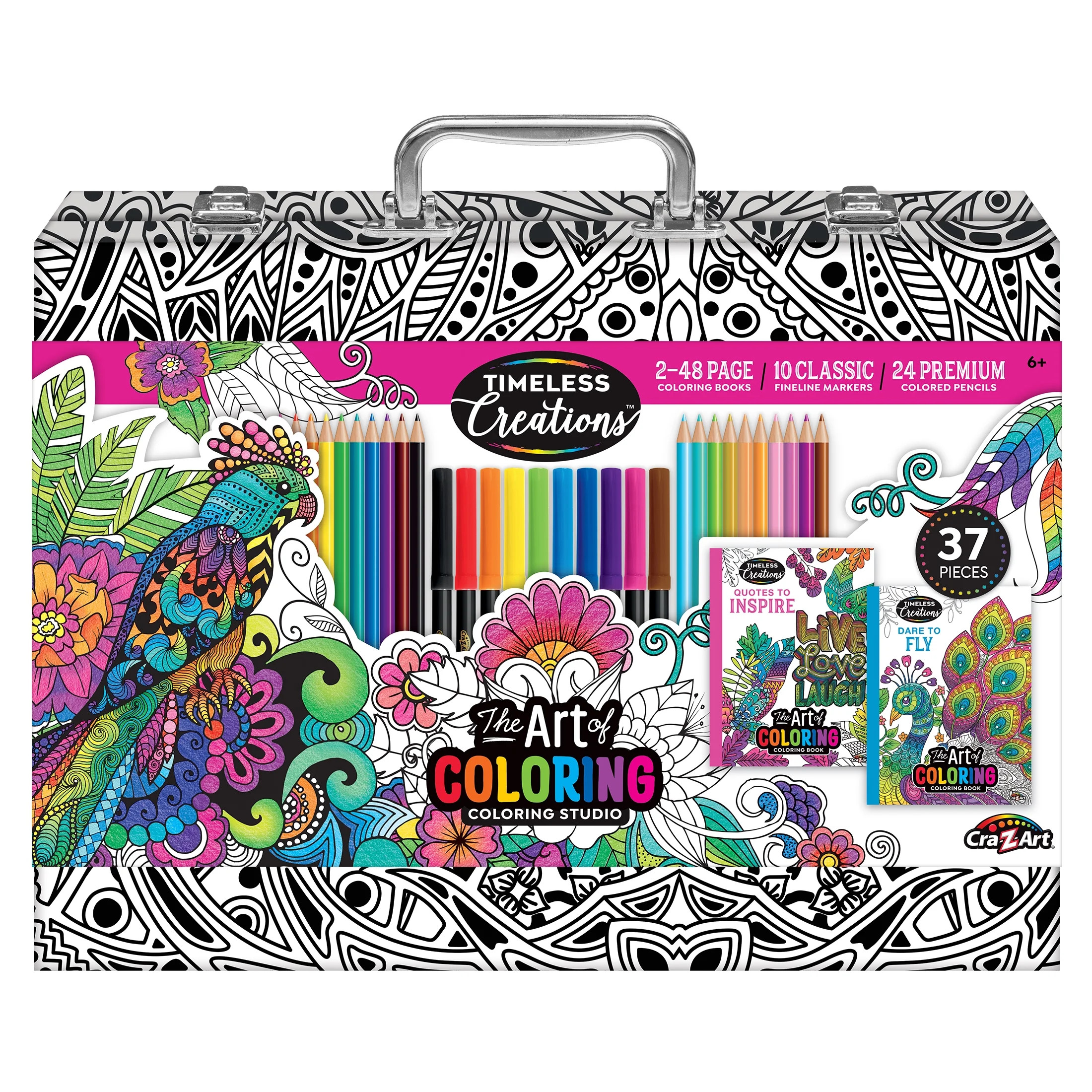 Cra-Z-Art Timeless Creations The Art of Coloring, Coloring Studio with Case | Walmart (US)