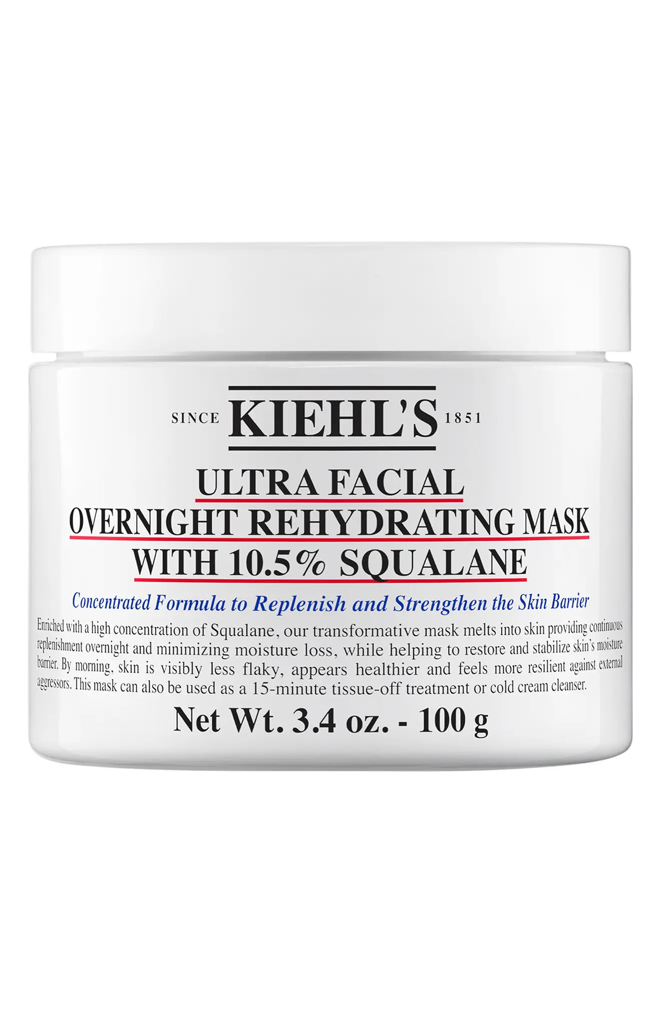 Kiehl's Since 1851 Ultra Facial Overnight Hydrating Face Mask at Nordstrom, Size 3.4 Oz | Nordstrom