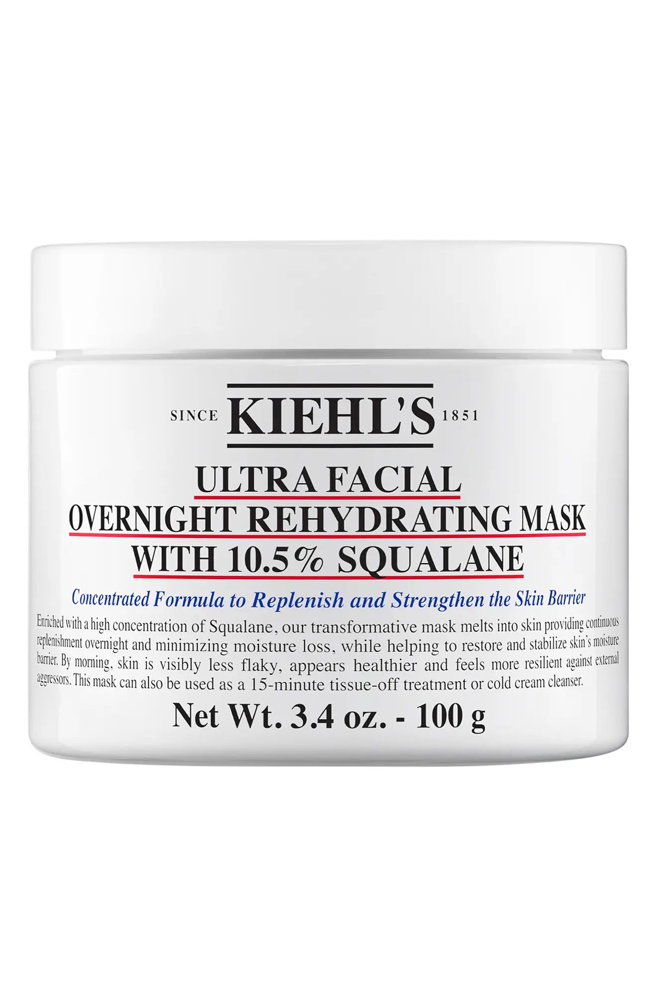 Kiehl's Since 1851 Ultra Facial Overnight Hydrating Face Mask at Nordstrom, Size 3.4 Oz | Nordstrom