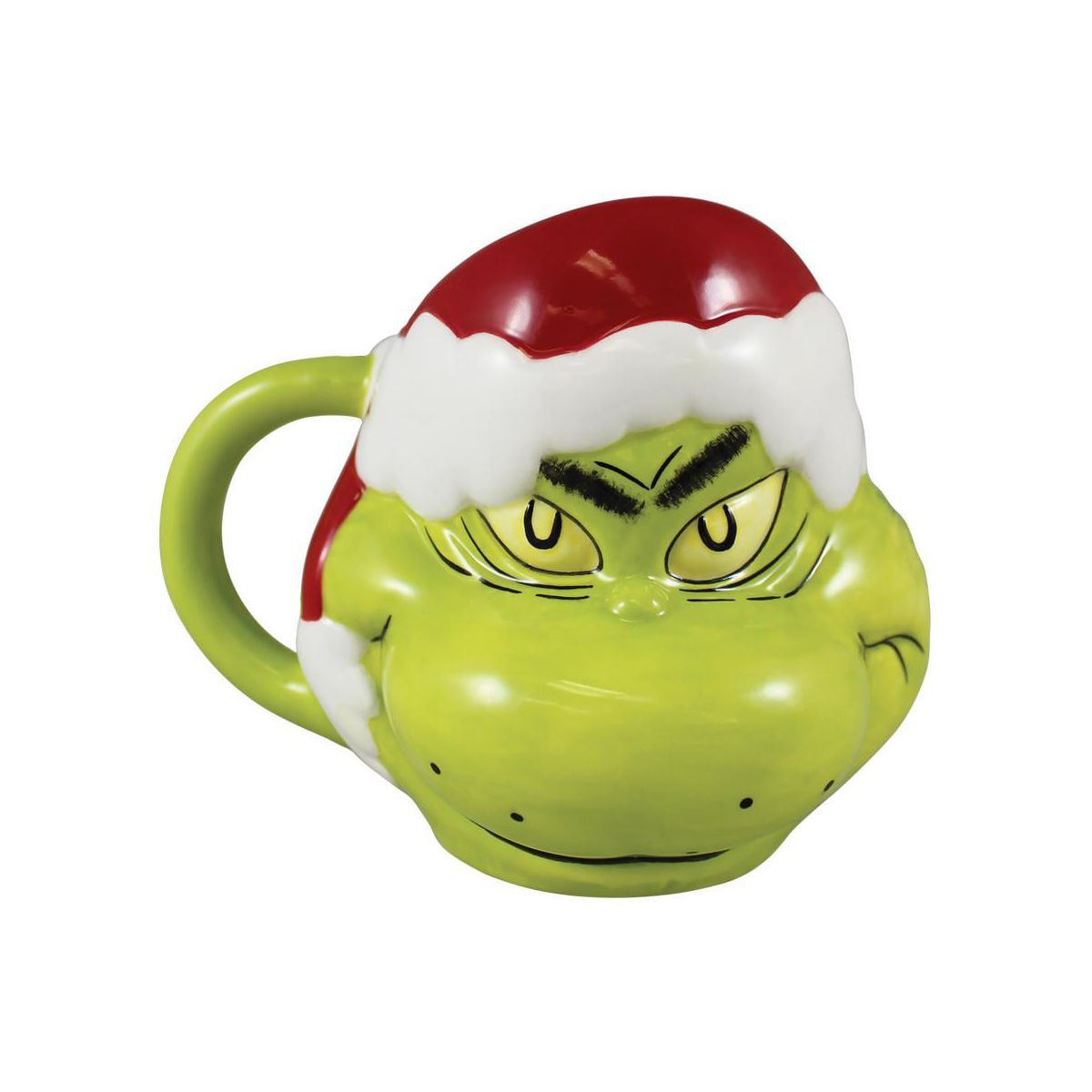 Dr. Seuss The Grinch Santa Hat 16 oz. Sculpted Ceramic Mug | Target