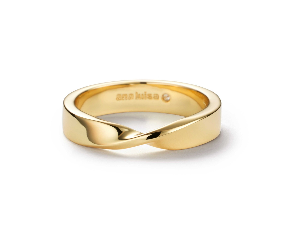 Ana Luisa Gold Band Ring - Eliora - Gold, gold | Macy's