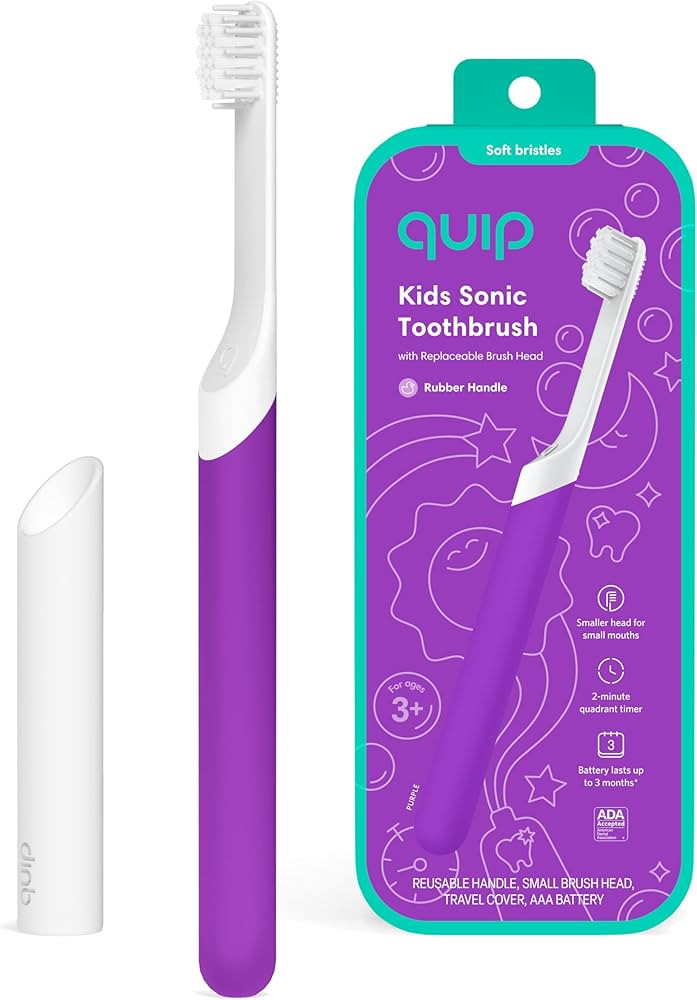 Quip Kids Electric Toothbrush - Sonic Toothbrush with Small Brush Head, Travel Cover & Mirror Mou... | Amazon (US)