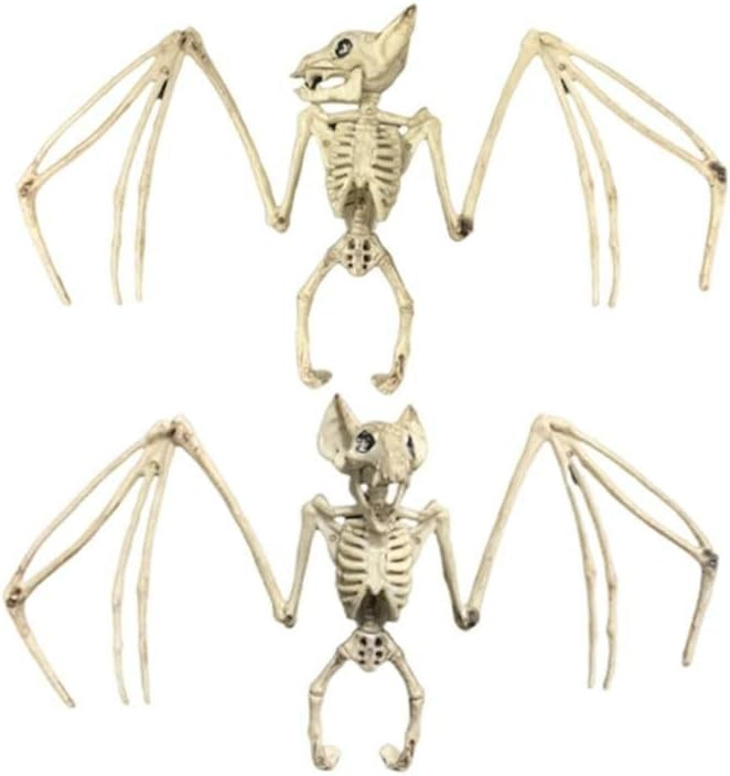 Aweilan Halloween Animal Skeleton,Horrible Bat Skeleton Simulation Bat Model Vivid Bat Bone for Y... | Amazon (US)