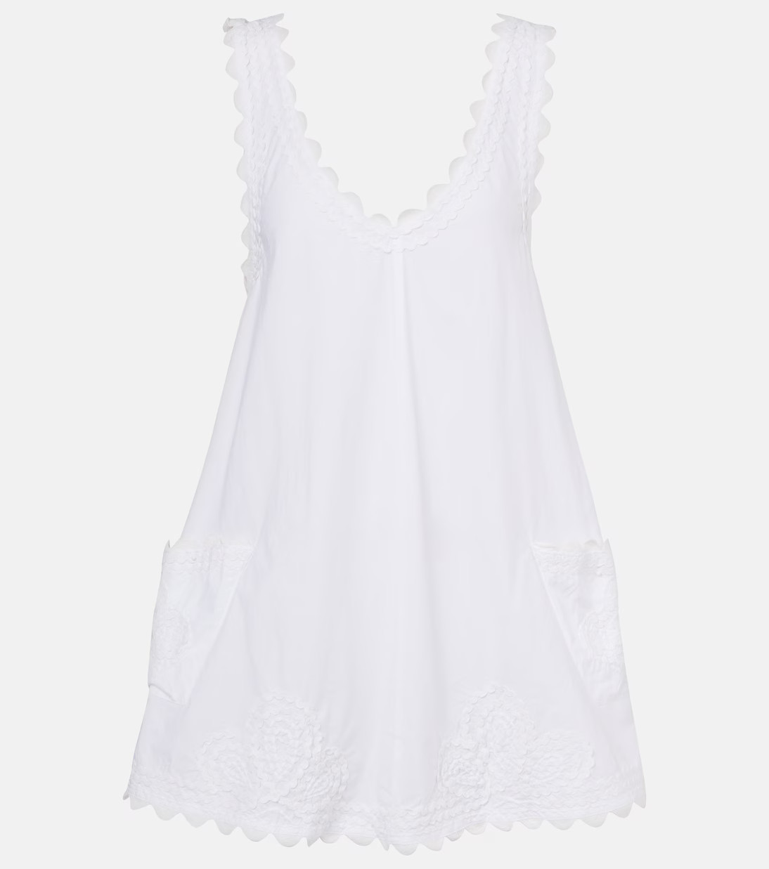 Embroidered cotton poplin minidress | Mytheresa (US/CA)