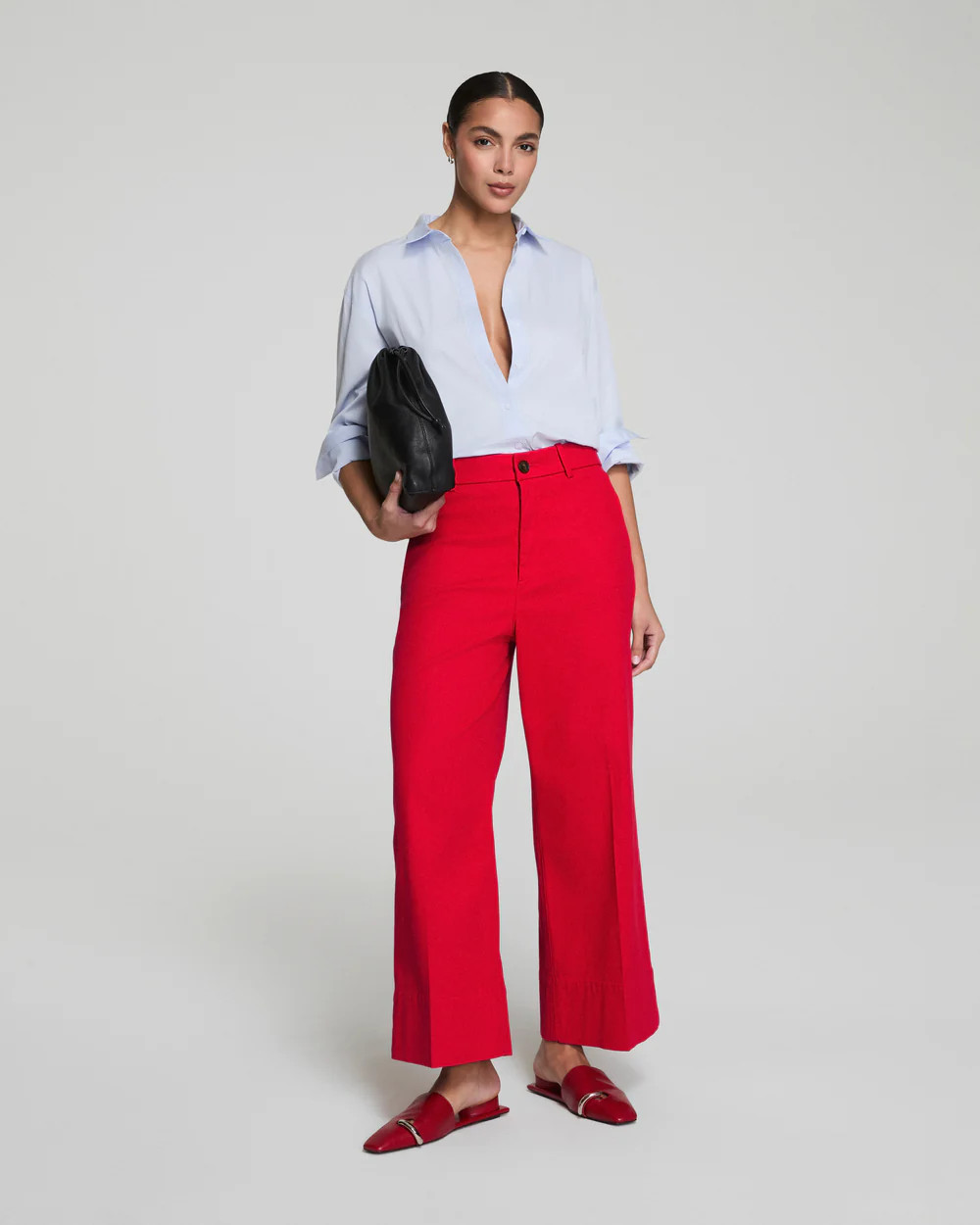 SPANXsupersmooth™ Stretch Twill Cropped Wide Leg Pant | Spanx