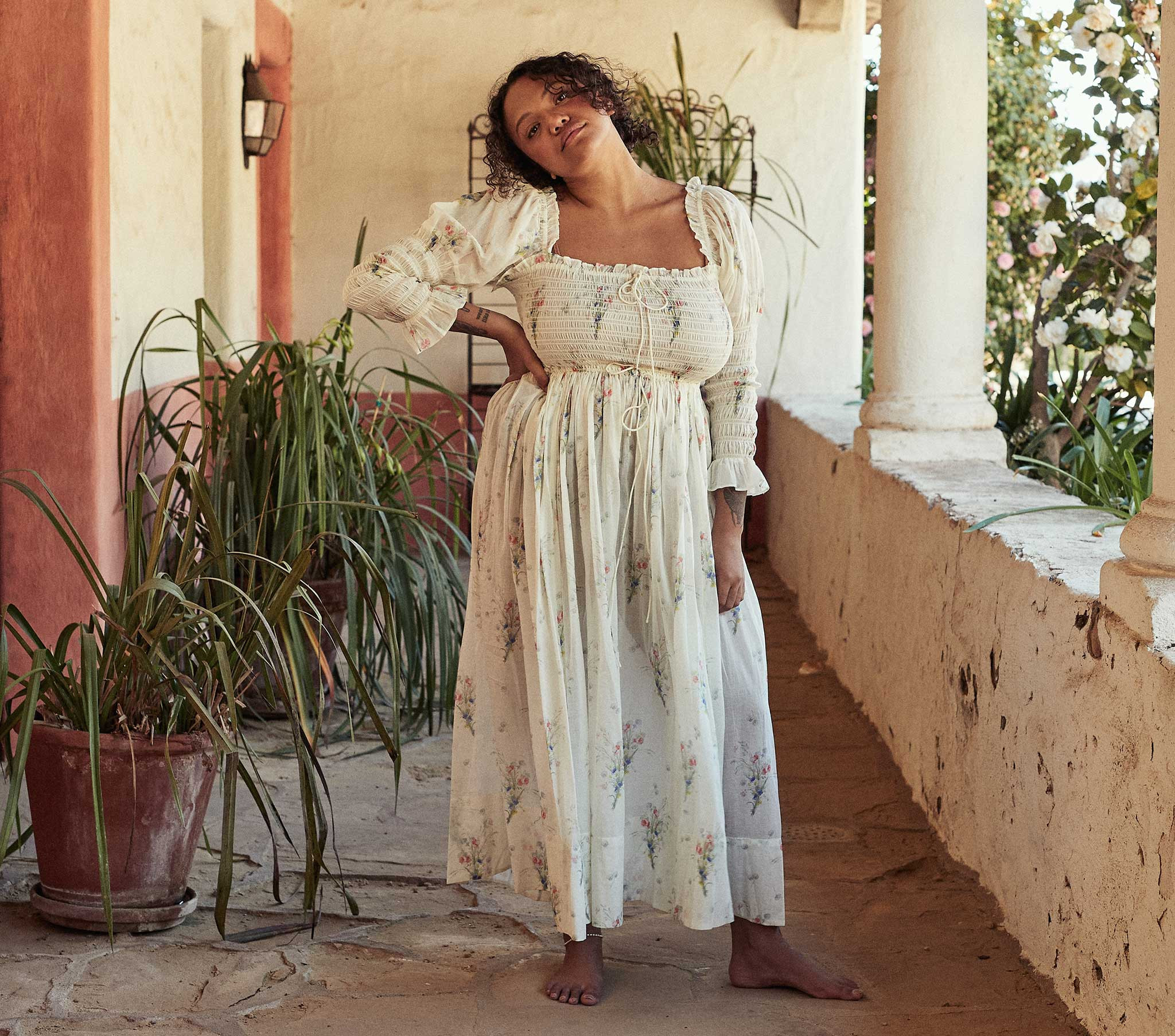 BIJOU DRESS -- PAINTED BOUQUET | DOEN