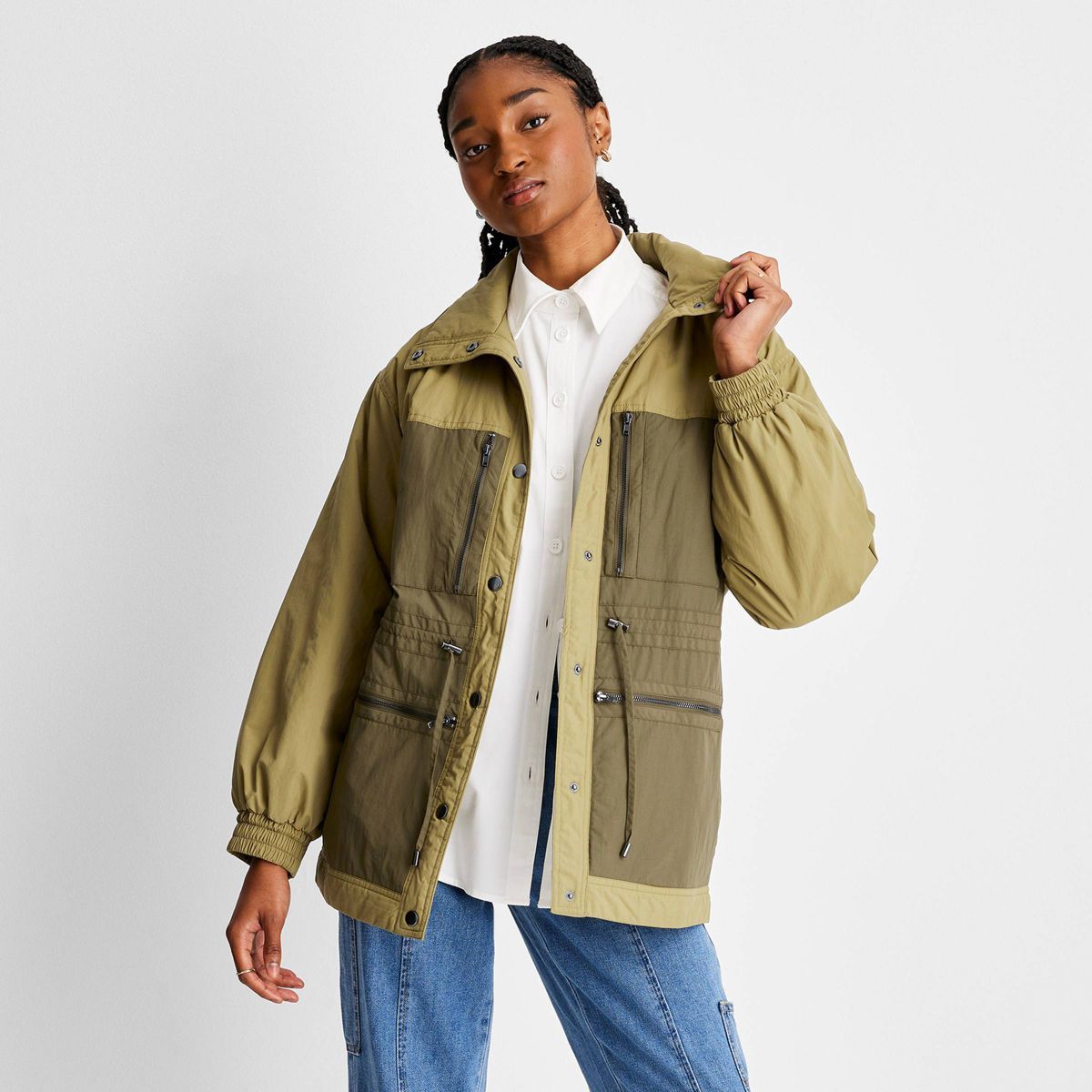 Women's Two Tone Quilt Lined Jacket - Future Collective™ with Reese Blutstein | Target