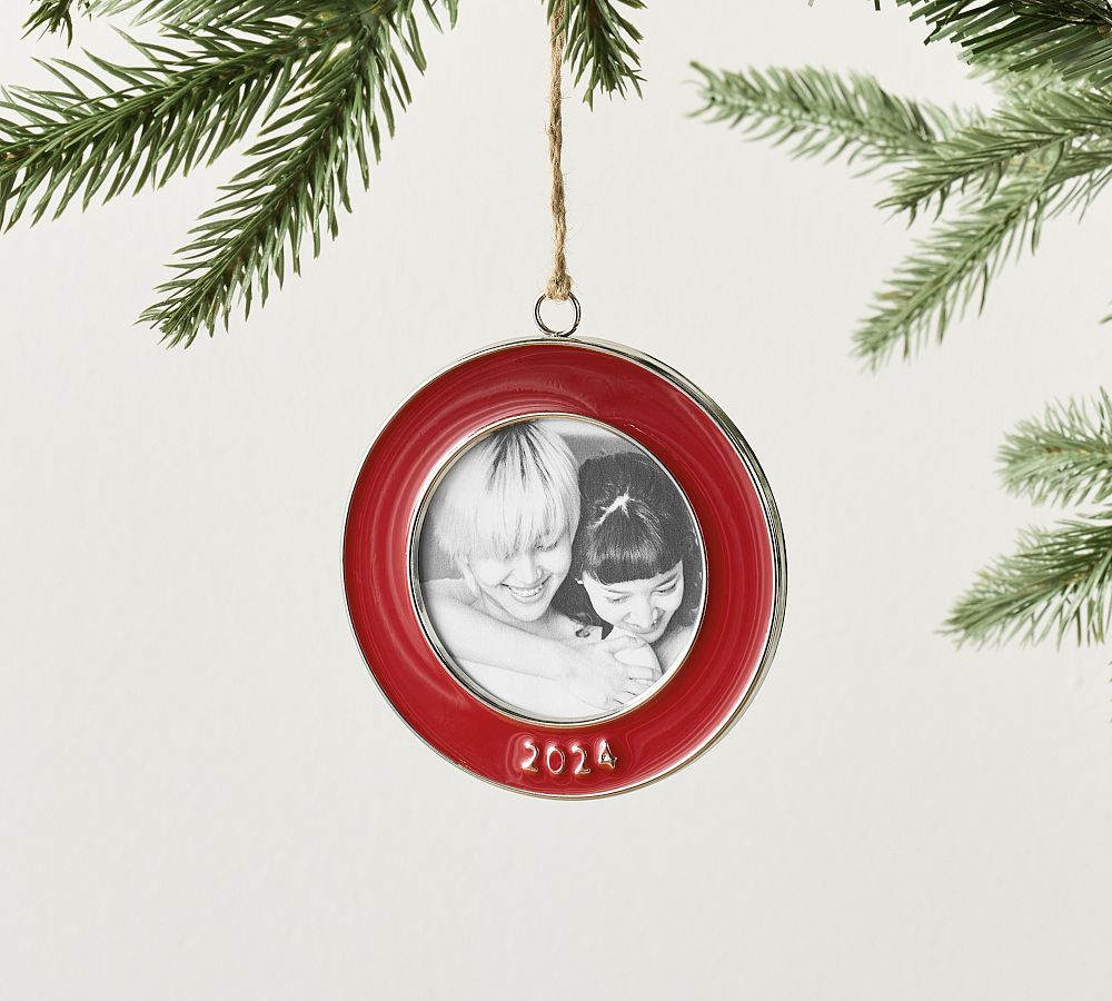 Dated Enamel Frame Ornament | Pottery Barn (US)