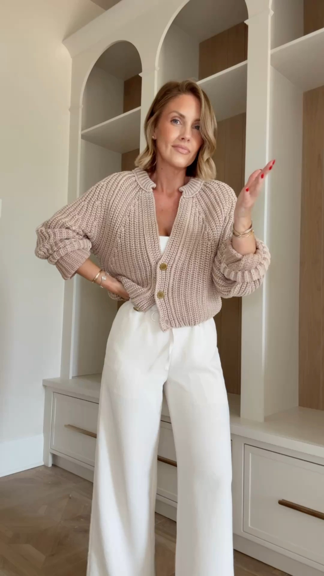 XS sweater / Small Amazon bodysuit / XS Regular pants

#LTKootd #LTKPetite