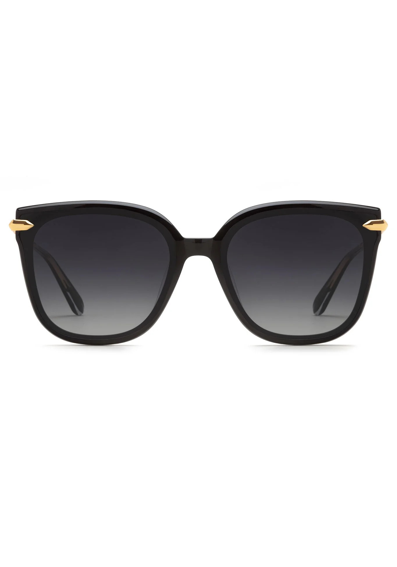 DEDE NYLON | Black + Black and Crystal 24K | KREWE Eyewear