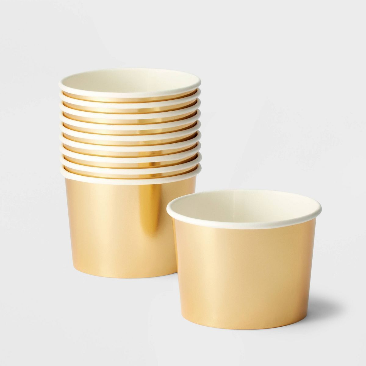 10ct Table Top Treat Cups Solid Gold - Spritz™ | Target