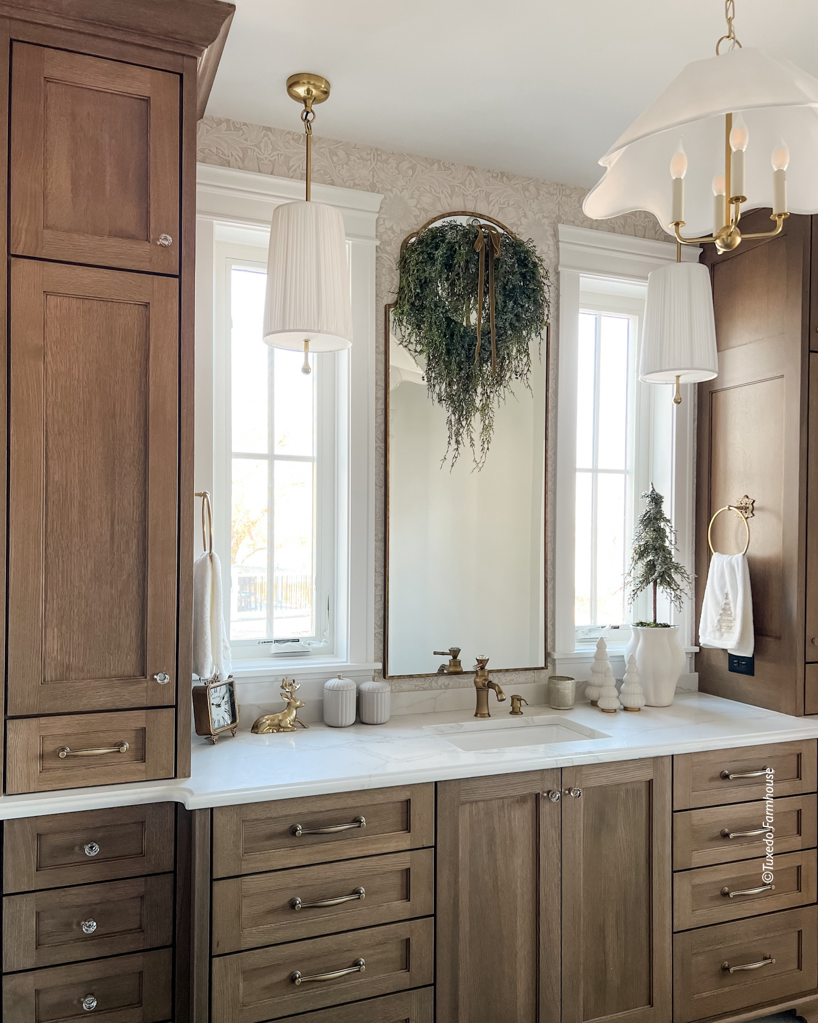 My bathroom lighting was on back order and it finally arrived! They are exactly as had I had imagined and finish this space beautifully. #LTKHoliday 

#LTKHome #LTKStyleTip