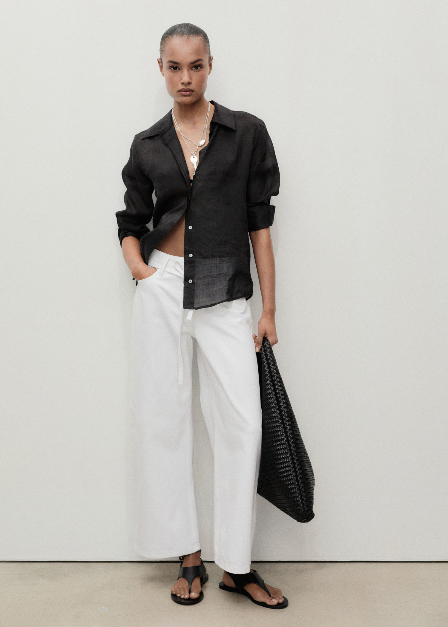 Balloon jeans with belt - Women | MANGO United Kingdom | MANGO (UK)