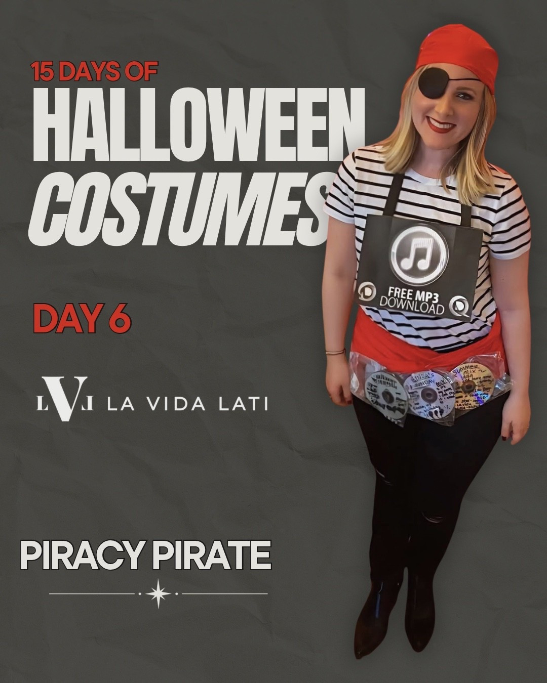 💿🎃 Day 6 of 15 Days of Halloween Costumes
Serving some millennial nostalgia with this punny Piracy Pirate look — complete with blank CDs and a striped tee! Linked all the easy pieces to recreate it below ⬇️

#LTKHalloween #LTKSeasonal #LTKMidsize