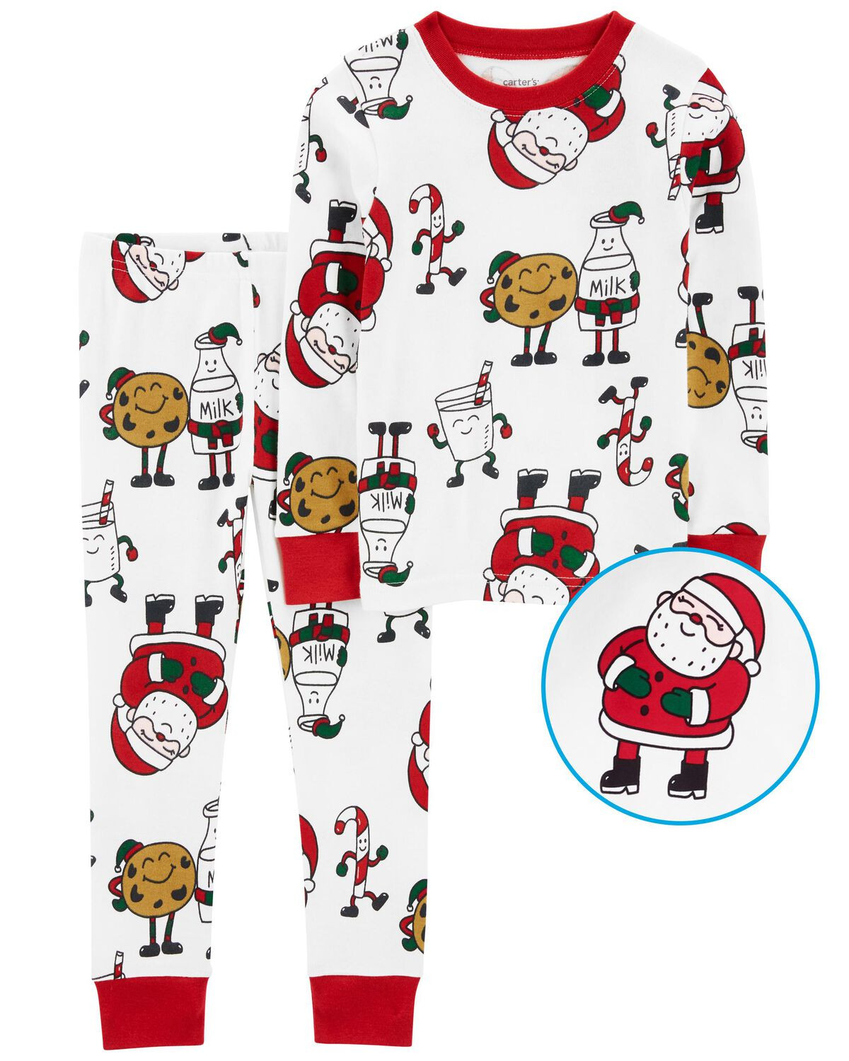 Beige Santa Baby 2-Piece Santa Cookies 100% Snug Fit Cotton Pajamas | carters.com | Carter's