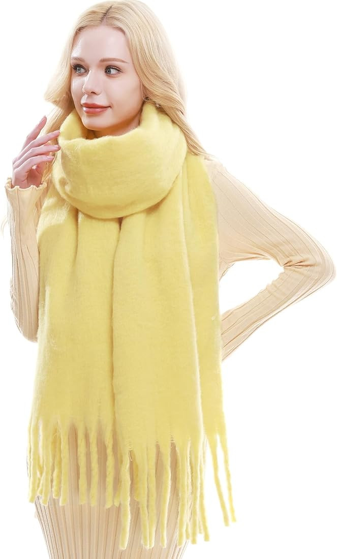 RIIQIICHY Chunky Scarf for Women Winter Warm Thick Scarves Oversized Blanket Scarf | Amazon (US)