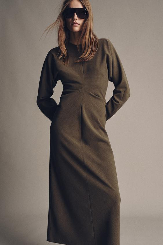 DRAPED MIDI DRESS ZW COLLECTION | Zara US