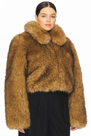 by Marianna Savoie Faux Fur Jacket in Beige | Revolve Clothing (Global)