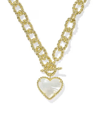Haisley Heart Gold Statement Necklace in Ivory Mother-of-Pearl | Kendra Scott | Kendra Scott